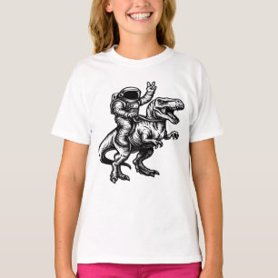 Astronaut reitet auf T Rex T-Shirt