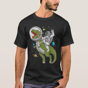 Astronaut Reitet T Rex Dinosaurier Astro T Rex Wel T-Shirt