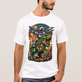 Astronaut Riding a T-Rex – Epic Space Dinosaur T-Shirt