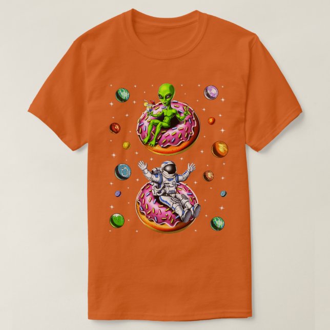 Astronaut Riding Donut T-Shirt (Design vorne)