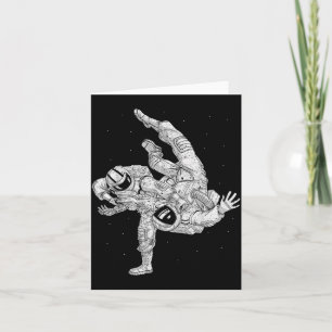 Astronaut Ringkampf Jiu-Jitsu Weltraumkämpfer Sci- Karte