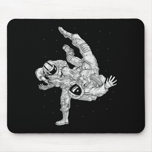 Astronaut Ringkampf Jiu-Jitsu Weltraumkämpfer Sci- Mousepad (Vorne)