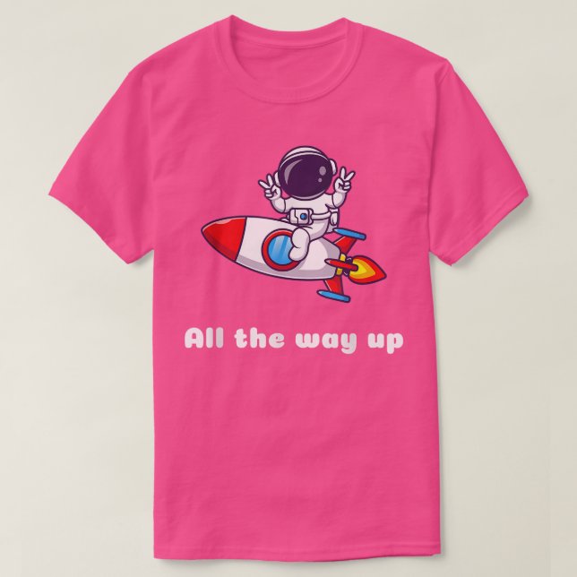Astronaut Rocket Comic Design - Geschenk den ganze T-Shirt (Design vorne)
