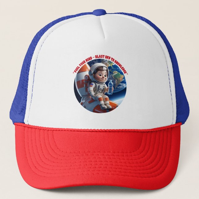 "Astronaut Rocket Space Adventure Cap Truckerkappe (Vorderseite)