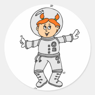 Astronaut Runder Aufkleber