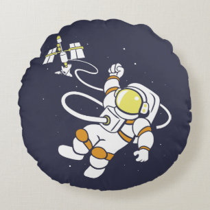 Astronaut Rundes Kissen