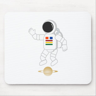 Astronaut Saturn Mousepad