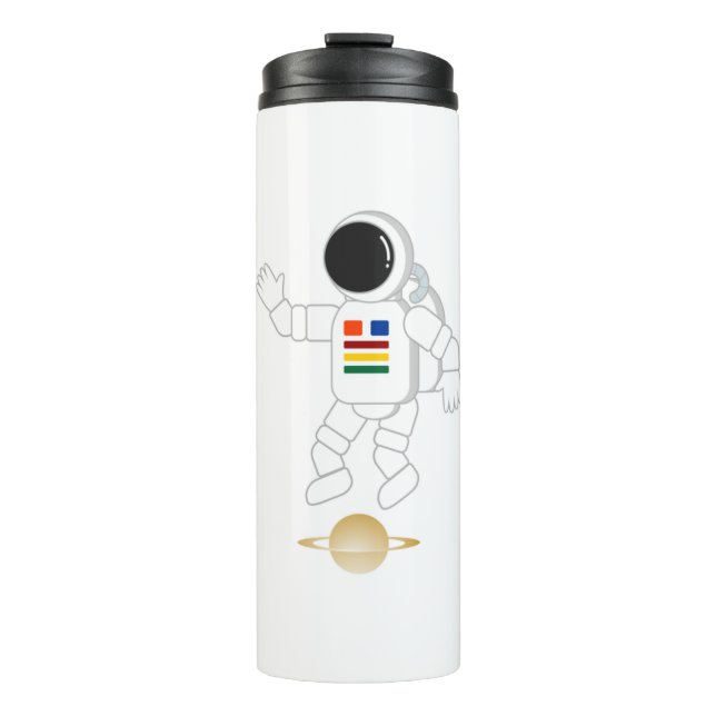 Astronaut Saturn Thermosbecher (Vorderseite)