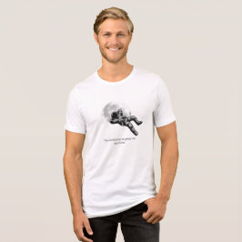 Astronaut schwebt am Mond – Inspirierendes Min Tri-Blend Shirt