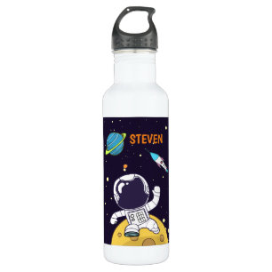 Astronaut schwimmt im Weltraum Edelstahlflasche