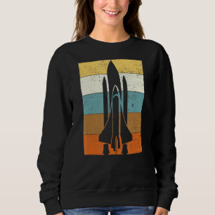 Astronaut Science-Fiction Vintage-Raumschiff Sweatshirt