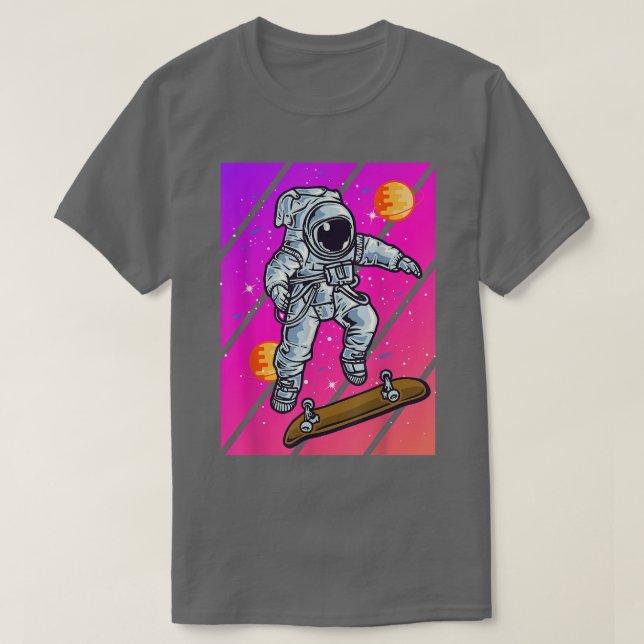 Astronaut Skateboard  T-Shirt (Design vorne)