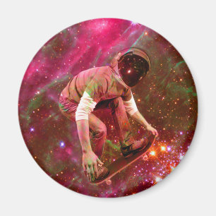 Astronaut Skateboarder Magnet