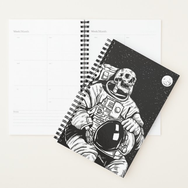 Astronaut Skeleton Crâne Éffrayant (Devant avec enveloppe)