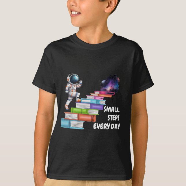 Astronaut Small Steps Galaxy T-Shirt (Vorderseite)