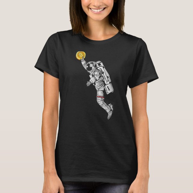 Astronaut Space B Bitcoin Crypto 1 T-Shirt (Vorderseite)