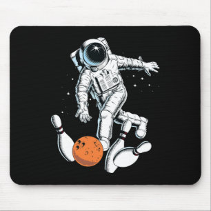 Astronaut Space Bowling Cool Astronaut Bowling Lov Mousepad