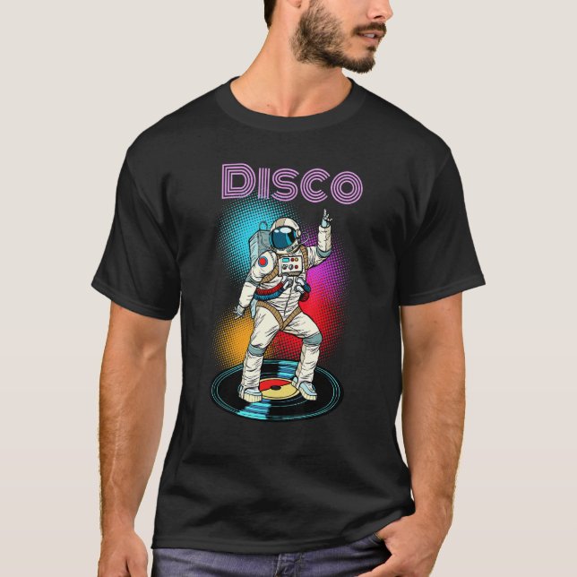 Astronaut Space Disco Dancing Graphic Cool Design T-Shirt (Vorderseite)