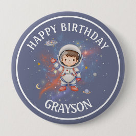 Astronaut Space Geburtstag Button