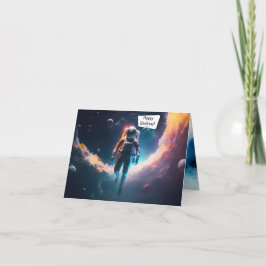 Astronaut Space Geburtstagskarte Karte