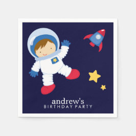 Astronaut Space Geburtstagsparty Personalisiert Serviette