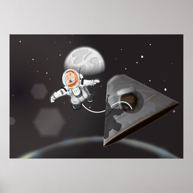 Astronaut Space Gehen Sie außerhalb der Kapsel Poster (Vorne)