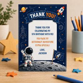 Astronaut Space Kids Geburtstag Danke Karte