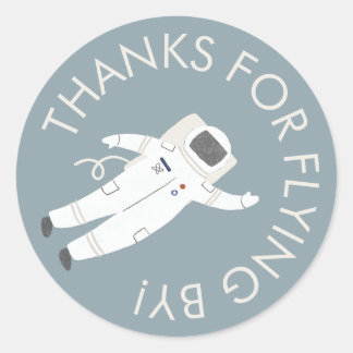 Astronaut Space Party Vielen Dank für Ihre Unterst Runder Aufkleber