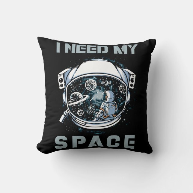 Astronaut Space stellt den Raum vor Kissen (Vorderseite)