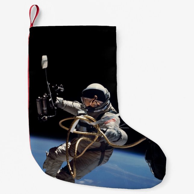 Astronaut Space Walk Kleiner Weihnachtsstrumpf (Vorderseite)