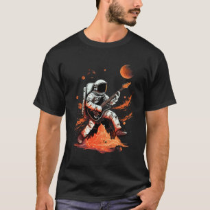 Astronaut spielt E-Gitarre Space Jamming T-Shirt