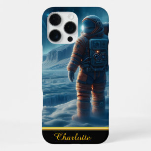 Astronaut steht auf einer frostbedeckten Oberfläch iPhone 16 Pro Max Hülle