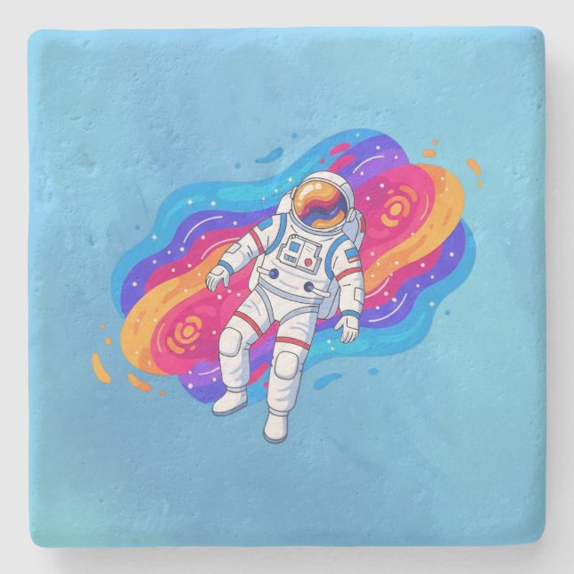 Astronaut Steinuntersetzer (Vorderseite)