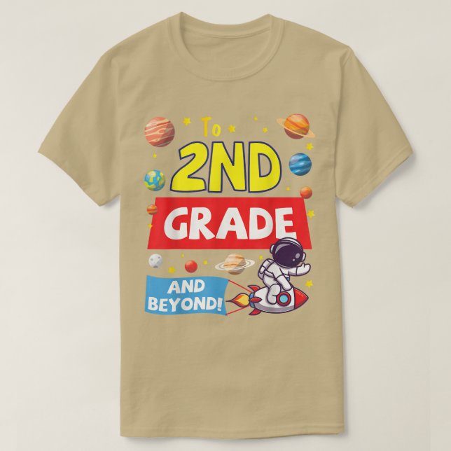 Astronaut Student Happy Back School To 2nd Grade A T-Shirt (Design vorne)