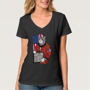 Astronaut Synthesizer Cat Music Producer Synth USA T-Shirt