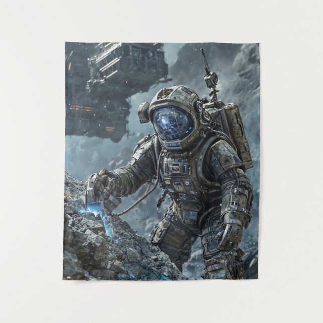 Astronaut Tapestry Wandteppich (Vorderseite)