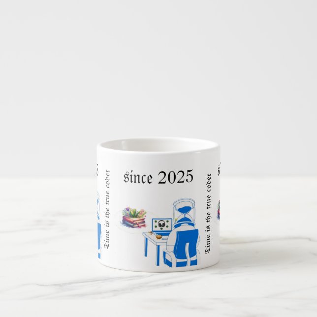 Astronaut Tasse Hourglass Head Space Tasse für Bür (Vorderseite)