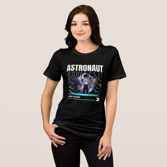 Astronaut Tri-Blend Shirt (Vorderseite voll)
