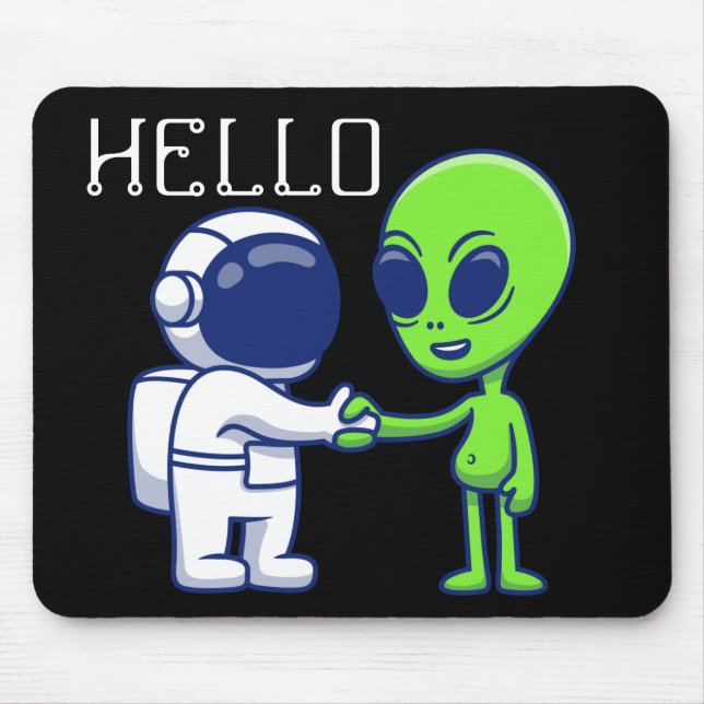 Astronaut trifft Alien-Mauspad Mousepad (Vorne)