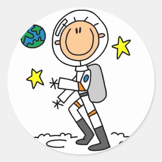 Astronaut-Trikots und Geschenke Runder Aufkleber (Vorderseite)