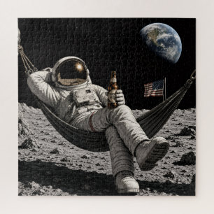 Astronaut trinkt Bier