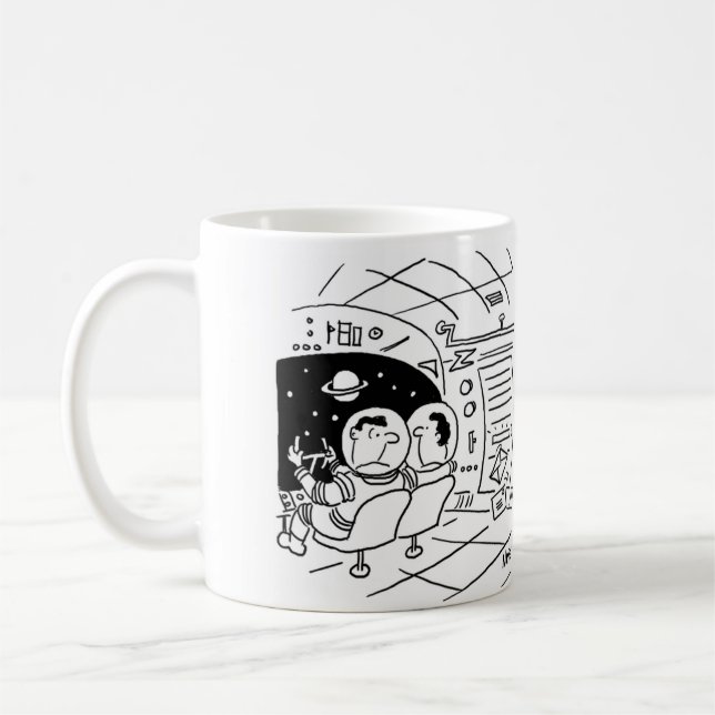 Astronaut überraschte, wie E-Mails zugestellt wurd Kaffeetasse (Links)