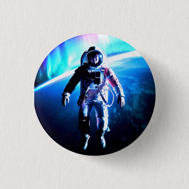 ASTRONAUT UNANGELEINT  BUTTON (Vorderseite)