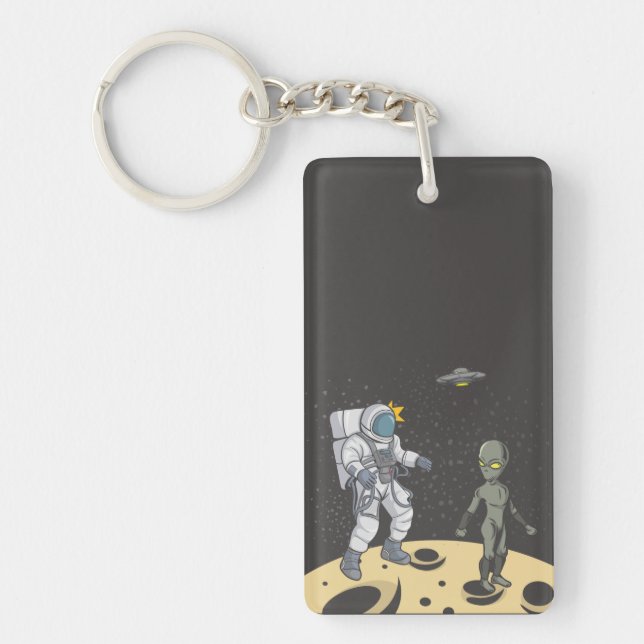 Astronaut und Alien Schlüsselanhänger (Vorderseite)