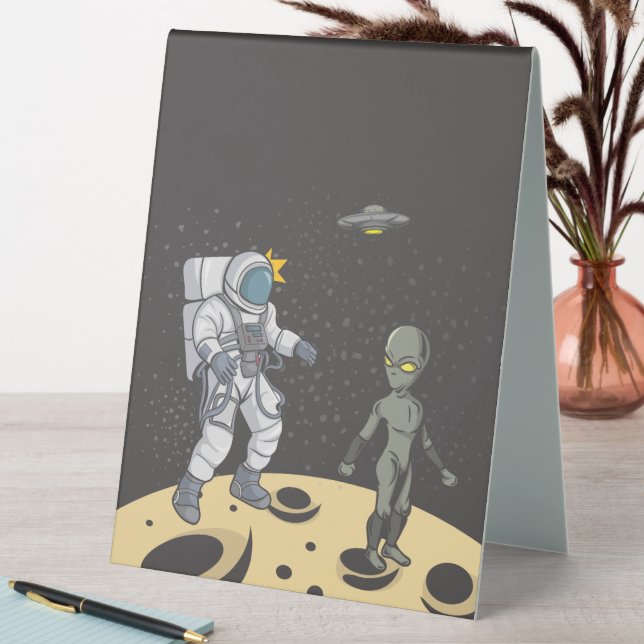 Astronaut und Alien Tischaufsteller (In Situ (Tisch))