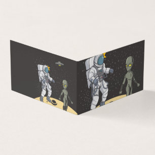Astronaut und Außerirdischer