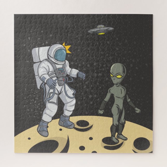 Astronaut und Außerirdischer     (Vertikal)