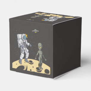 Astronaut und Außerirdischer Geschenkschachtel