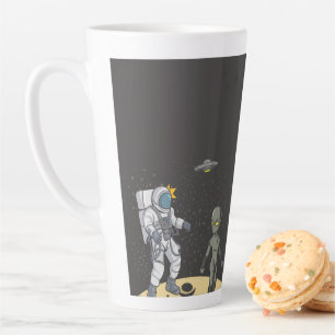 Astronaut und Außerirdischer Milchtasse