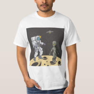 Astronaut und Außerirdischer T-Shirt
